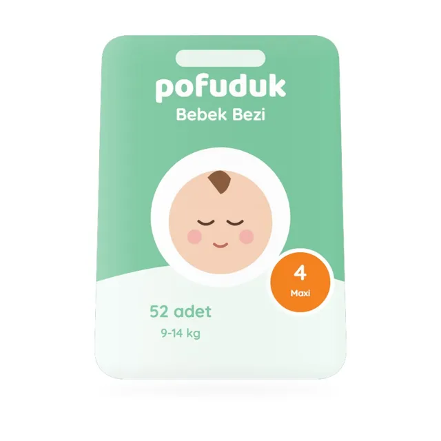 Pofuduk Bebek Bezi 4 Numara Maxi 52 Adet